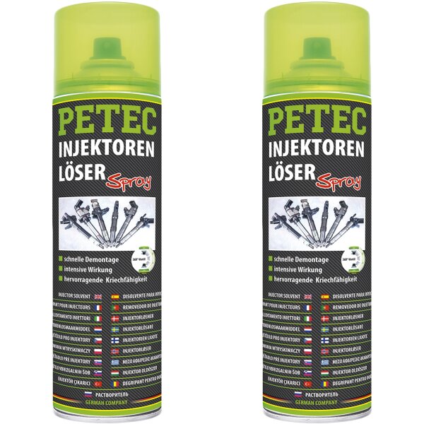 2x PETEC Injektorenlöser Spray, 500 ml