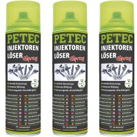 3x PETEC Injektorenlöser Spray, 500 ml
