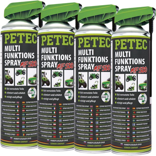 4x PETEC Multifunktionsspray, 500 ml