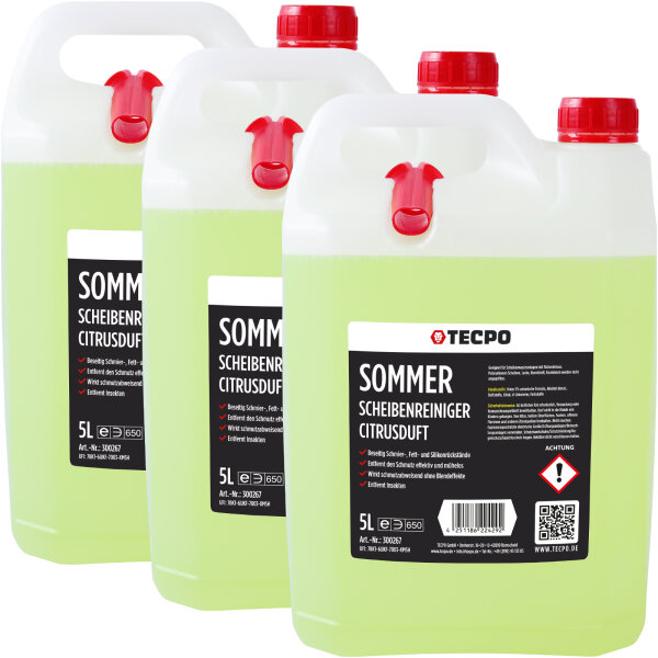 3x TECPO Sommer Scheibenreiniger, 5L