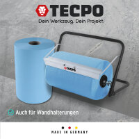 12x TECPO Putzrolle blau 3-lagig 36x36 cm MAX-500