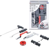 2x TECPO Gummi-Doppelsauger Ø 118mm + Windschutzscheiben Ausbau-Set, 7-tlg.