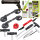 PETEC Scheibenkleber-Set + Ausbau-Werkzeug + Druckluft-Kartuschenpresse + 2x Gummi-Doppelsauger