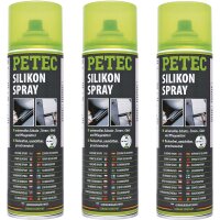 3x PETEC Silikonspray, 500 ml