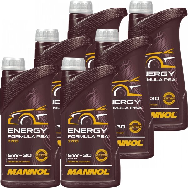 6x MANNOL Energy Formula PSA 5W-30, 1L