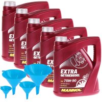 MANNOL Extra Getriebeöl 75W-90 API GL 4/GL 5 LS, 5x4...