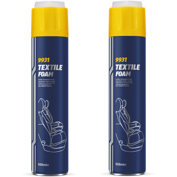 2x MANNOL 9931 Textile Foam, 650 ml