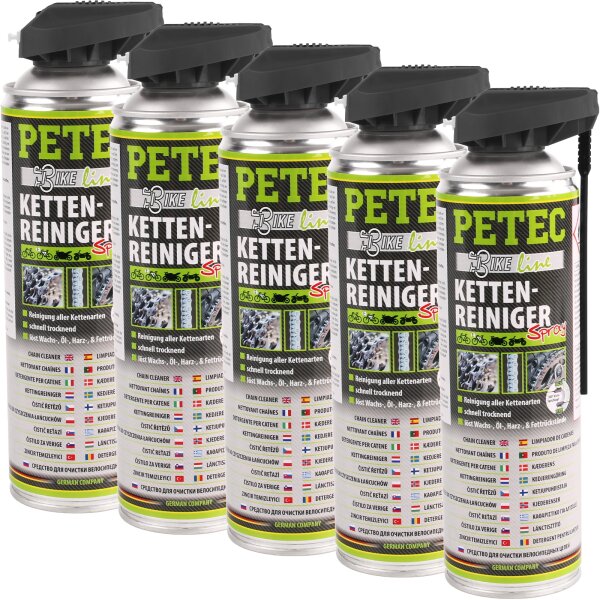 5x PETEC Kettenreinigerspray, 500ml