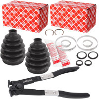 2x FEBI BILSTEIN 29609 Faltenbalgsatz, Antriebswelle + Zange