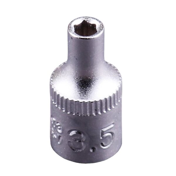 BGS Steckschlüssel-Einsatz Sechskant | Antrieb Innenvierkant 6,3 mm (1/4") | SW 3,5 mm