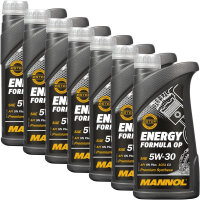 7x MANNOL 7701 5W-30 Motoröl API SN/SM/CF, 1L