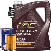 SCT Ölfilter + Mannol 5W-30 Combi LL, 5 Liter +...
