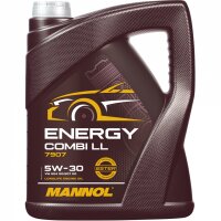 MANN-FILTER Ölfilter + Schraube + MANNOL Combi LL 5W-30, 5 Liter