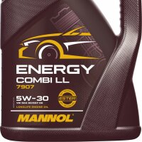 MANN-FILTER Ölfilter + Schraube + MANNOL Combi LL 5W-30, 5 Liter