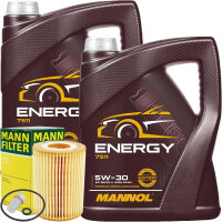 Mann-Filter Ölfilter + Mannol 5W-30 ENERGY 10 Liter