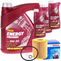 Bosch Ölfilter1457429269 + 8 L Mannol Energy Premium...