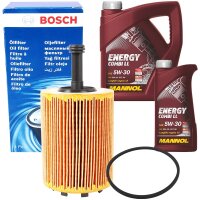 BOSCH Ölfilter + MANNOL 5W-30 Combi LL 6L