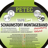 PETEC Schaumstoff-Montageband 10x19x1