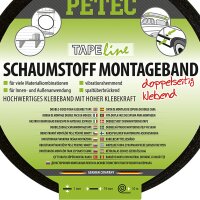 PETEC Schaumstoff-Montageband 10x19x1