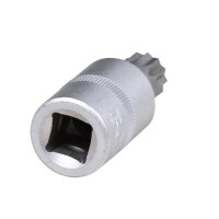 BGS Bit-Einsatz | Antrieb Innenvierkant 12,5mm (1/2") |Innenvielzahn (für XZN) mit Bohrung M16