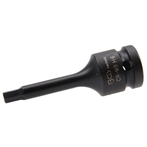 BGS Kraft-Bit-Einsatz | Antrieb Innenvierkant 12,5 mm (1/2") | Innensechskant 6 mm