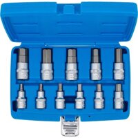 BGS Bit-Einsatz-Satz | Antrieb Innenvierkant 12,5 mm (1/2") | Innensechskant 7/32" - 13/16" | Zollgrößen | 11-tlg.
