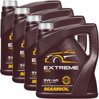 4x MANNOL Extreme 5W-40 API SN/CF, 5L
