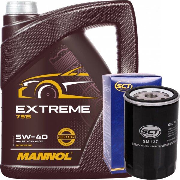 SCT Germany Ölfilter + MANNOL Extreme 5W40, 5 Liter