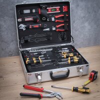 BGS DIY Werkzeug Satz im Alukoffer, Werkzeugkoffer 129-tlg.