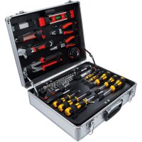 BGS DIY Werkzeug Satz im Alukoffer, Werkzeugkoffer 129-tlg.
