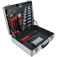 BGS DIY Werkzeug Satz im Alukoffer, Werkzeugkoffer 129-tlg.