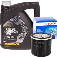 BOSCH Ölfilter  + Mannol OEM 5W-30,  4 Liter