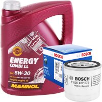 BOSCH Ölfilter + MANNOL Energy Combi LL 5W-30, 5 Liter