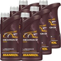 6x MANNOL ATF Öl Dexron III Automatik...