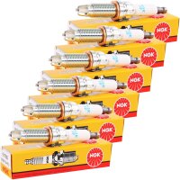6x NGK Zündkerze + Zündkerzen-Einsatz 14 mm, mit Magnet, 12-kant, 10 (3/8), Länge 250 mm