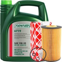 FEBI BILSTEIN Ölfilter + Schraube + FANFARO 5W-30...