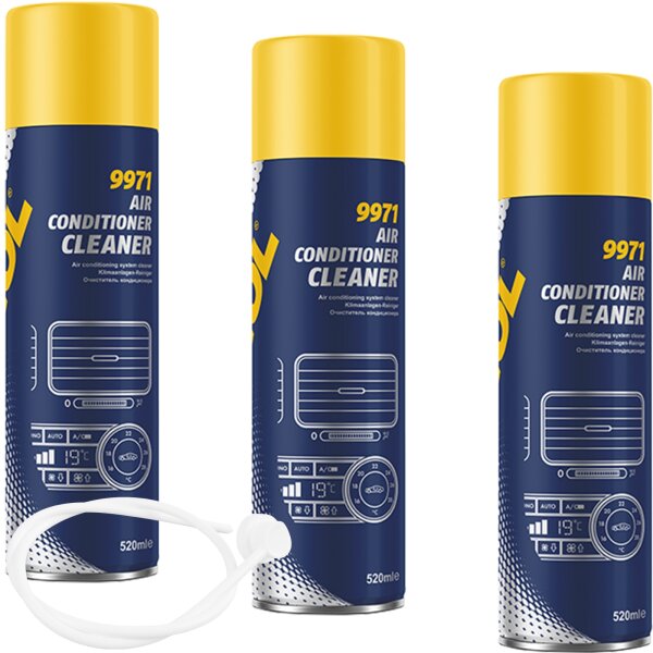 3x MANNOL Klimaanlagenreiniger, 520 ml