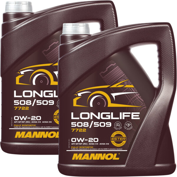 2x MANNOL Longlife 508/509 0W-20, 5L