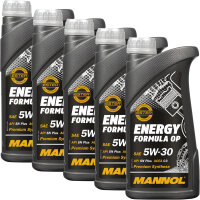 4x MANNOL 7701 5W-30 Motoröl API SN/SM/CF, 1L
