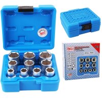 BGS Steckschlüsseleinsatz-Set 12,5 (1/2), ZOLL + TECPO Maul-Ringschlüssel-Satz, ZOLL, SW 1/4" - 15/16"
