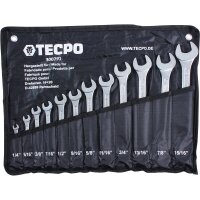 BGS Steckschlüsseleinsatz-Set 12,5 (1/2), ZOLL + TECPO Maul-Ringschlüssel-Satz, ZOLL, SW 1/4" - 15/16"