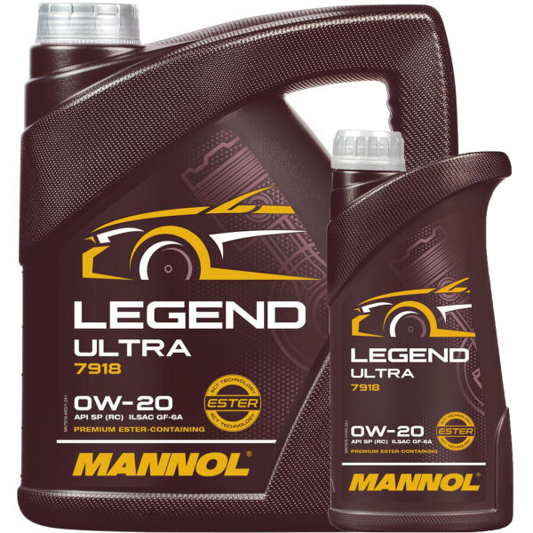 MANNOL LEGEND ULTRA 0W-20, 4+1 Liter