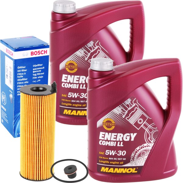 BOSCH Ölfilter + MANNOL Energy Combi LL 5W-30, 10L