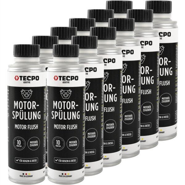 12x TECPO Motorspülung Motor Flush Motorreiniger, 300 ml