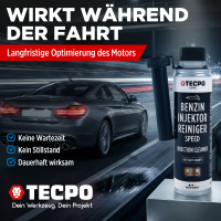 12x TECPO Injektor Reiniger ESTER Benzin Einsprizdüsen Additiv, 300 ml