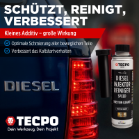 3x TECPO Diesel SPEED Injektor Reiniger Ester, 300 ml