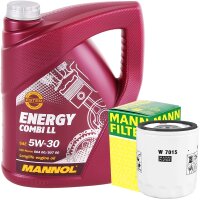 MANN-FILTER Ölfilter + MANNOL Energy Combi LL 5W-30,...