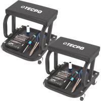2x TECPO Werkstatt-Rollsitz mit Ablage KFZ Rollhocker