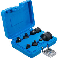 TECPO Kraft-Bit-Einsatz-Satz | T20-T80 | 10-tlg. + 6x Kraft-Adapter + 1x 1/2" Umschaltknarre