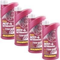 4x MANNOL MTF-4 Getriebeoel 75W-80 API GL-4, 1L